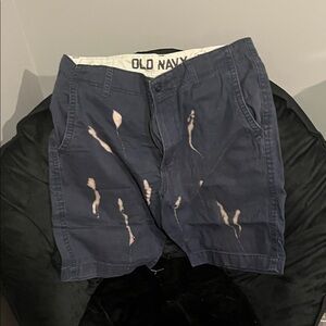 Old Navy Men's Distressed Navy Shorts